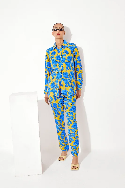 Lea Shirt And Broad Pant-- Rayon Velvet Corduroy