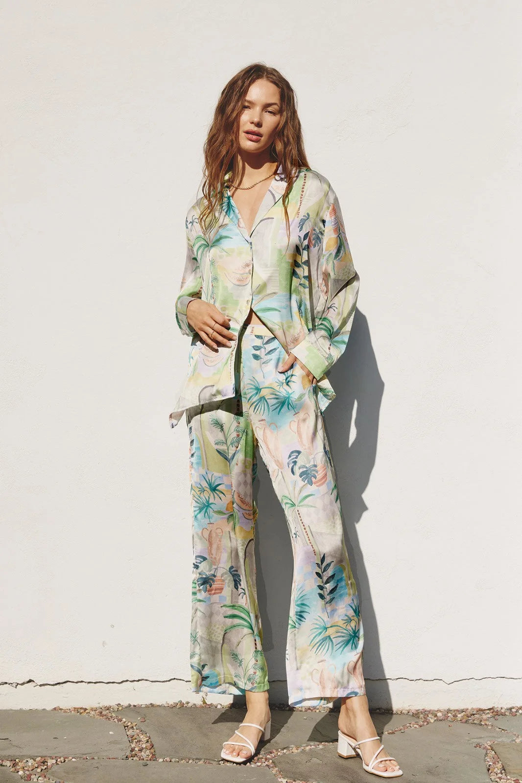 OUT OF OFFICE SHIRT AND PANTS SET-- Rayon Velvet Corduroy
