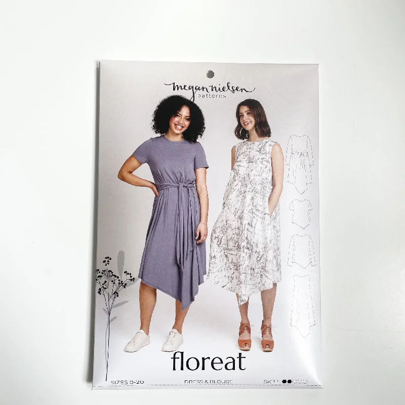 Megan Nielsen Patterns : Floreat Dress & Blouse Satin Long Blouse