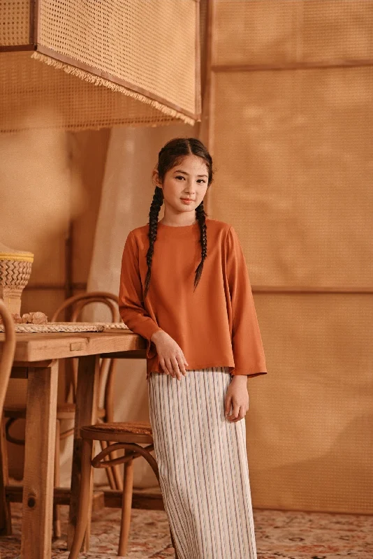 The Nest Back Pleated Blouse - Brown Smart Casual Blouse