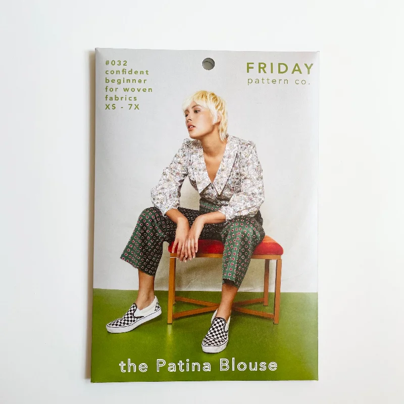 Friday Pattern Company : The Patina Blouse Lightweight Floral Blouse