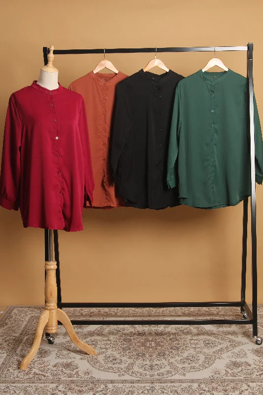 PLUS SIZE BLOUSE PT018 Textured Cotton Blouse