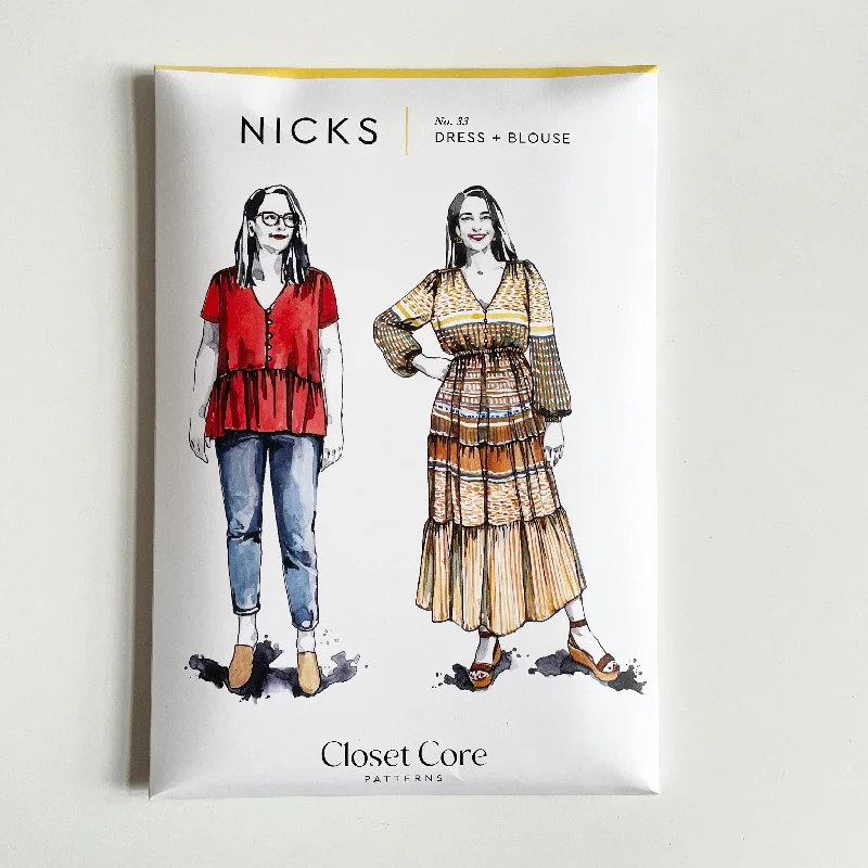 Closet Core Patterns : Nicks Dress & Blouse Elegant Embroidery Blouse