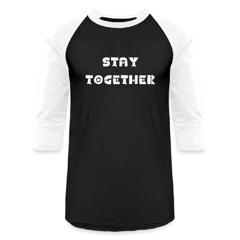 Stay Together Baseball T-Shirt-- V-Neck T-Shirt Long Sleeve Cotton