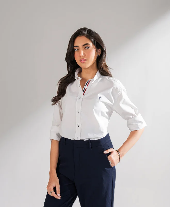 White French V2 Shirt (Women)-- Notch Collar Peter Pan Collar Cowl Neck