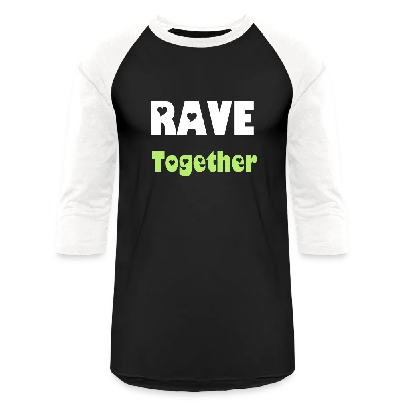Rave Together Baseball T-Shirt-- Welt Pockets Slit Pockets