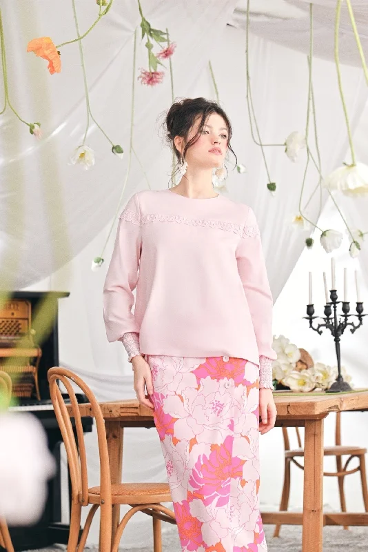 The Mimpian Women Doll Blouse - Pink Business Casual Blouse