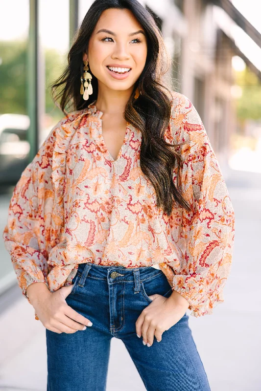 Tell Your Secrets Natural White Floral Blouse Subtle Shimmer Blouse