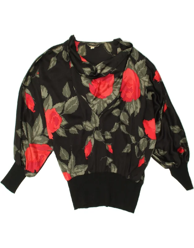 VINTAGE Womens Long Sleeve Blouse Top IT 44 Medium Multicoloured Floral Romantic Lace Blouse VINTAGE Womens Long Sleeve Blouse Top IT 44 Medium Multicoloured Floral Romantic Lace Blouse