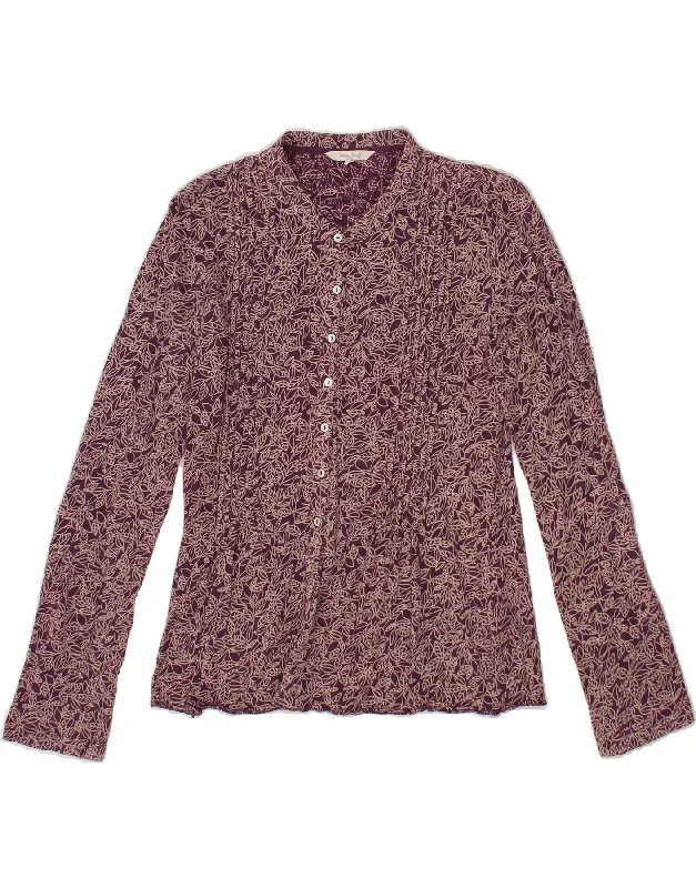 WHITE STUFF Womens Shirt Blouse UK 8 Small Purple Floral Cotton Chic Off-Shoulder Blouse WHITE STUFF Womens Shirt Blouse UK 8 Small Purple Floral Cotton Chic Off-Shoulder Blouse