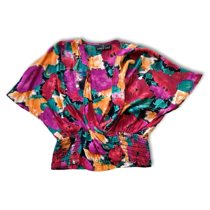 Vintage 90s Carole Little Floral blouse Modern Oversized Blouse