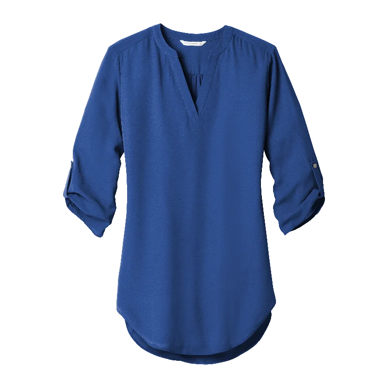 C1947 Ladies 3/4 Sleeve Tunic Blouse Casual Relaxed Blouse