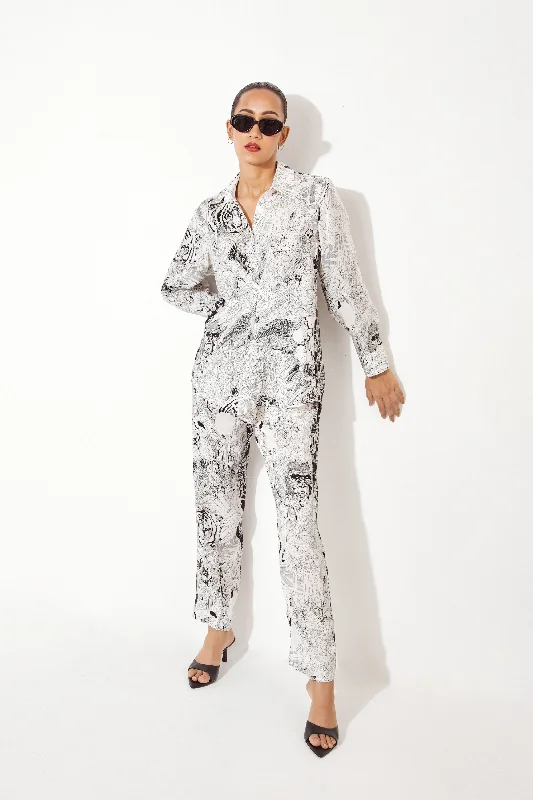 Lea Shirt Set-- Boxy Fit Fitted Loose