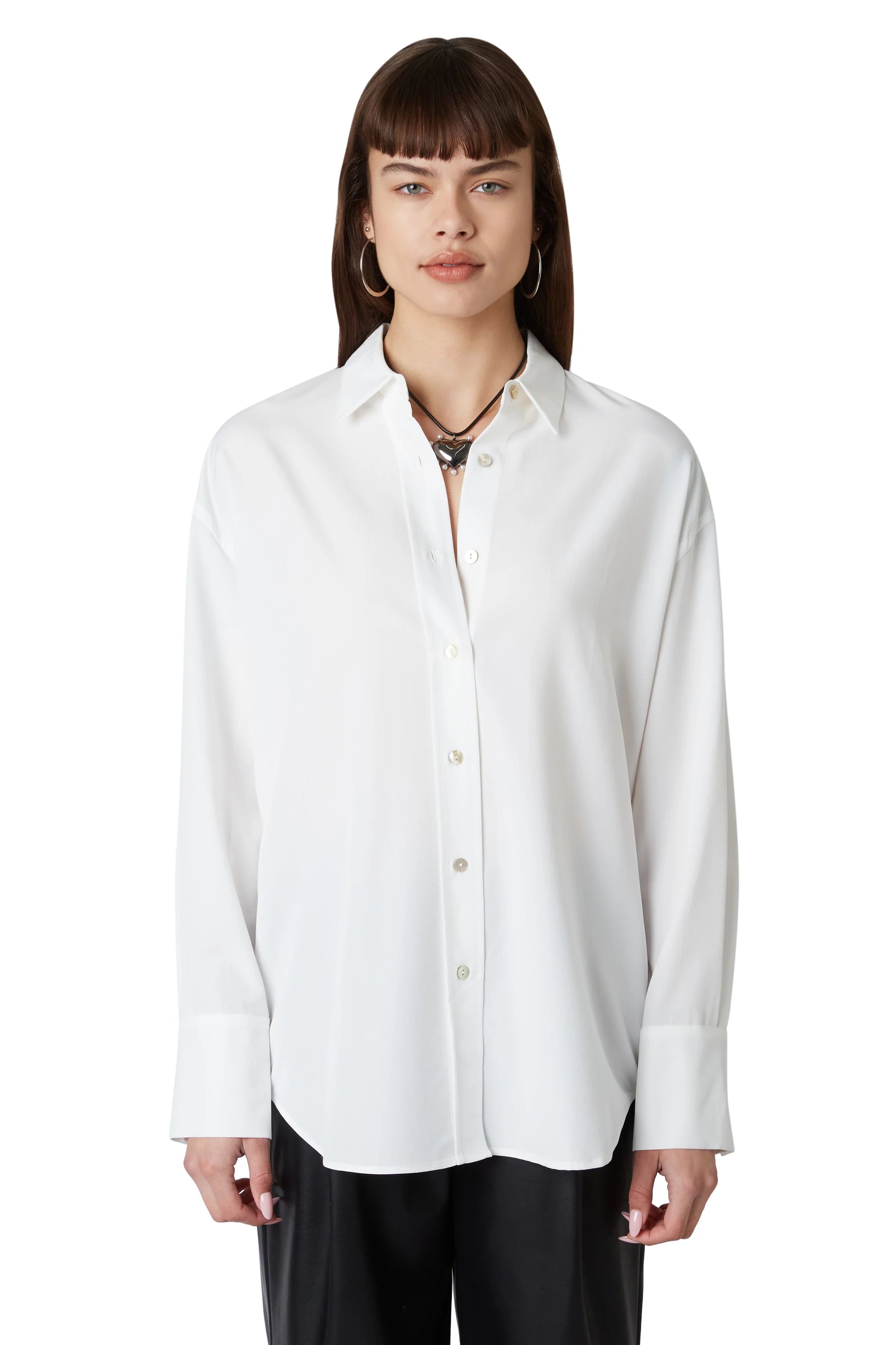 Dani Shirt-- Mesh Blend Leather Blend Suede Blend