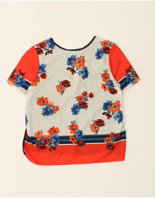 OASIS Womens Blouse Top UK 12 Medium Multicoloured Floral Polyester Lightweight Chiffon Blouse
