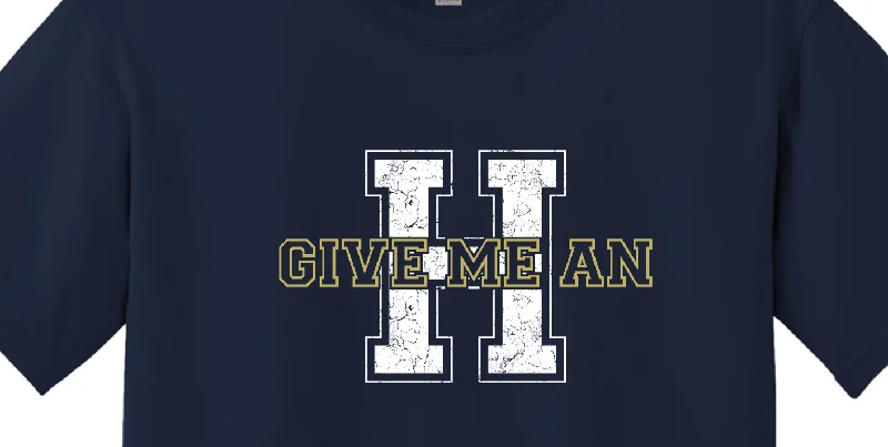 Give Me An "H" T-Shirt-- Thin T-Shirt Open Front Quick Dry