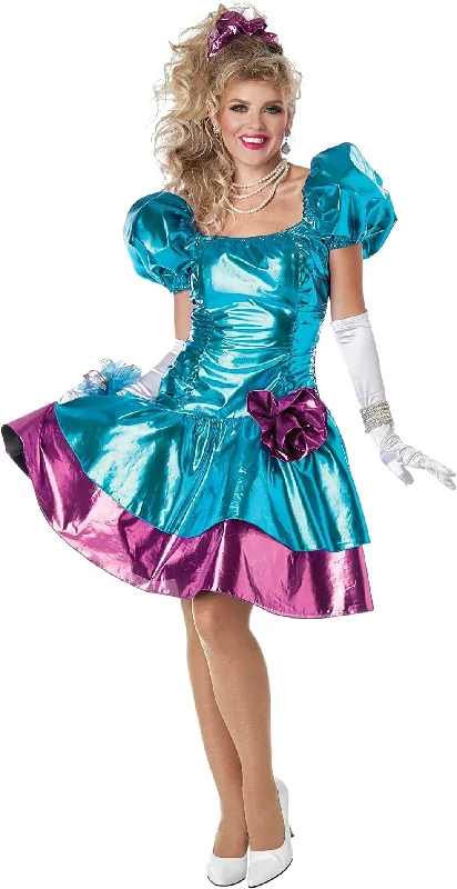 80s Party Dress Adult Costume Tunics Bridal satin
