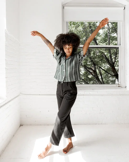 Wide Leg Cargo Pants (Black) Casual Lounge Pants