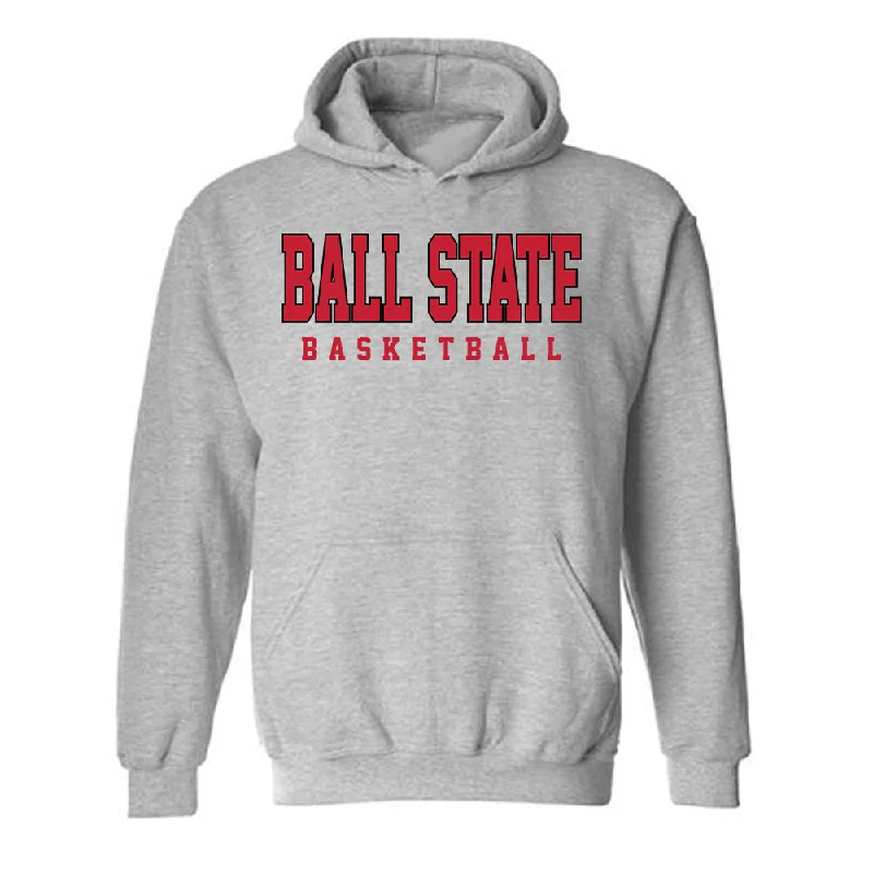 Ball State - NCAA Women's Basketball : Ally Becki - Classic Shersey Hooded Sweatshirt Hoodie with Embroidery Detailed Premium