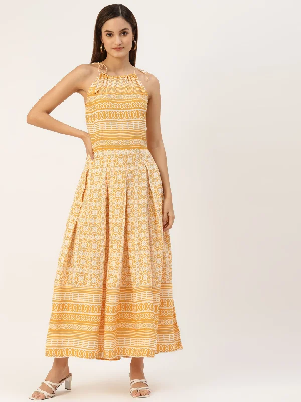 Rayon Printed Flared Long Dress Tunic Top Casual
