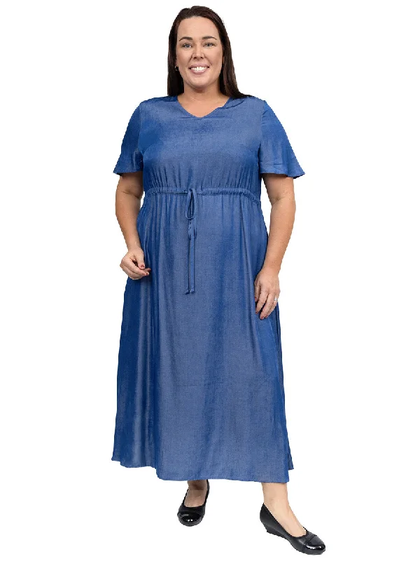 Holden Denim  Dress - Fun Blue Turtleneck Neckline Stylish