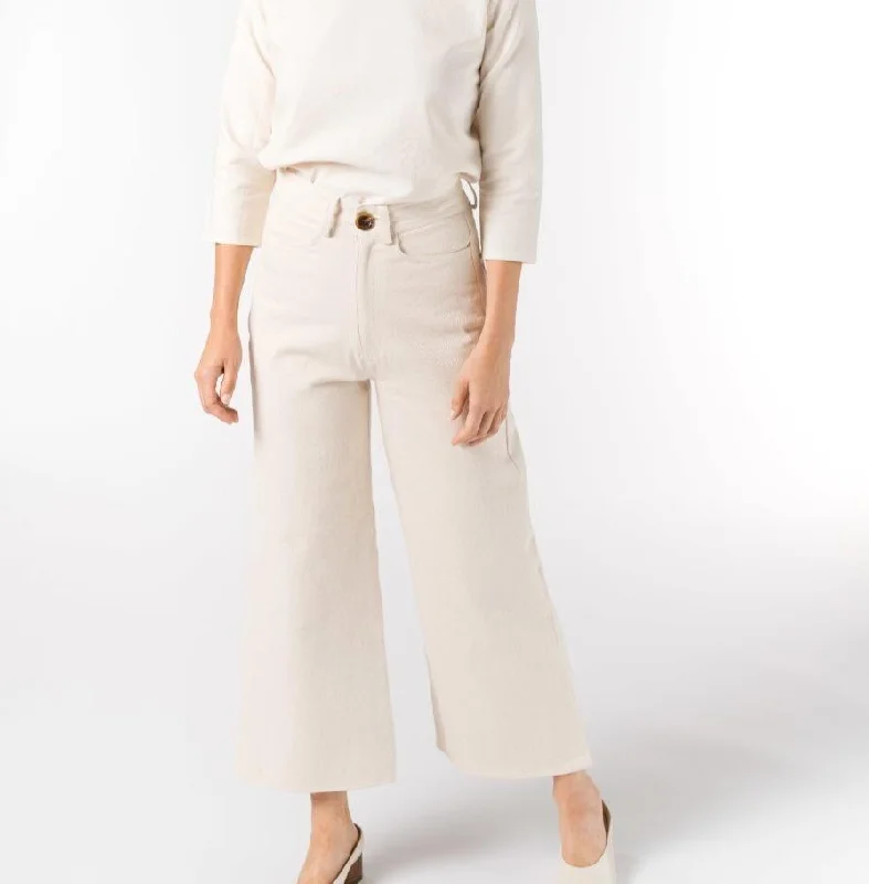 High Rise Pants (Bone) Trendy Velvet Pants