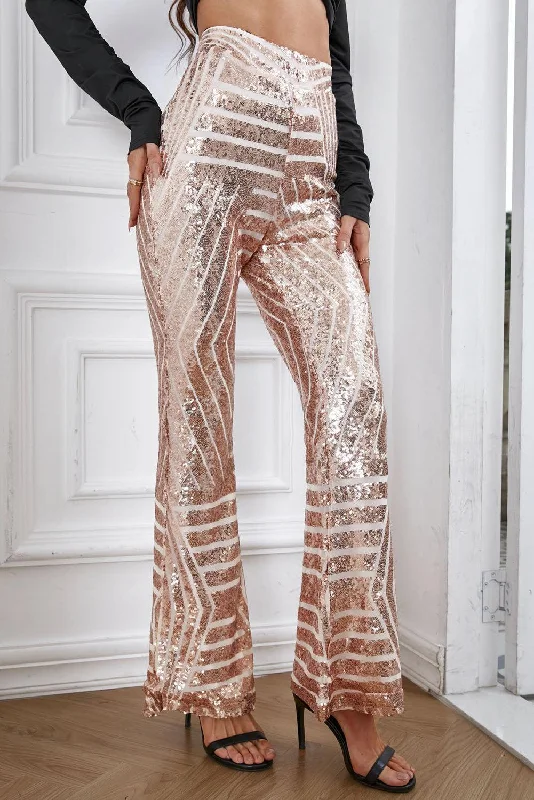 Hazel Blues® |  Sequin High Waist Flared Pants Cozy Maternity Pants