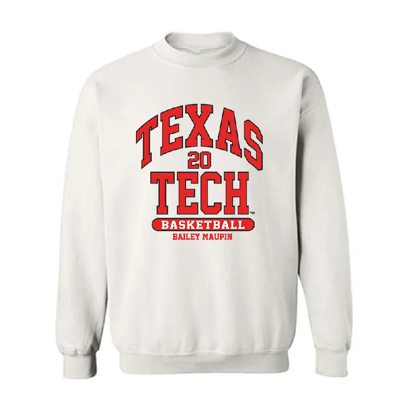 Texas Tech - NCAA Women's Basketball : Bailey Maupin - Classic Fashion Shersey Crewneck Sweatshirt Hoodie with Hem Patch Decorative Personalized Texas Tech - NCAA Women's Basketball : Bailey Maupin - Classic Fashion Shersey Crewneck Sweatshirt Hoodie with Hem Patch Decorative Personalized