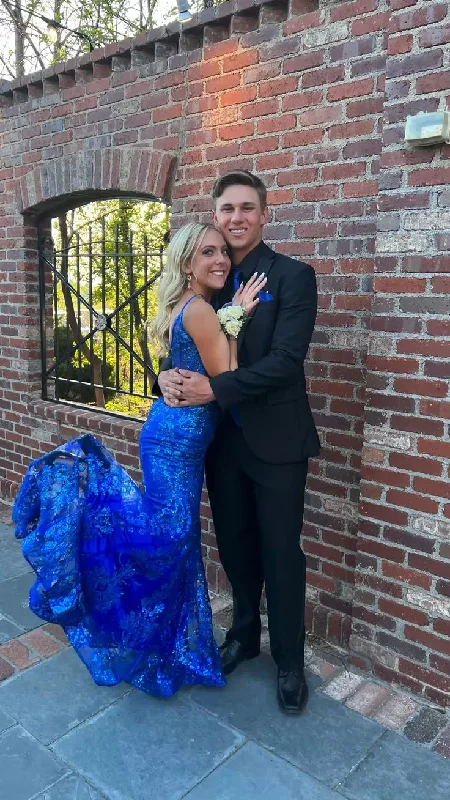 Royal Blue Spaghetti Straps Mermaid Lace Long Formal Party Dress MD7294 Tunics Recommended stylist Royal Blue Spaghetti Straps Mermaid Lace Long Formal Party Dress MD7294 Tunics Recommended stylist