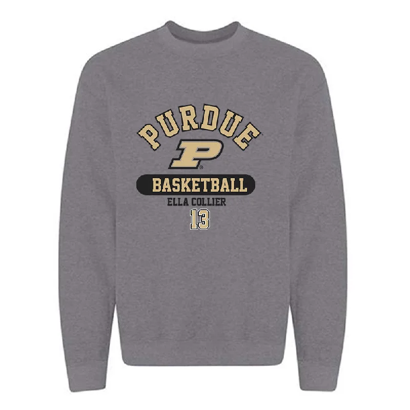 Purdue - NCAA Women's Basketball : Ella Collier - Classic Fashion Shersey Crewneck Sweatshirt Hoodie with Relaxed Fit Easy Casual Purdue - NCAA Women's Basketball : Ella Collier - Classic Fashion Shersey Crewneck Sweatshirt Hoodie with Relaxed Fit Easy Casual