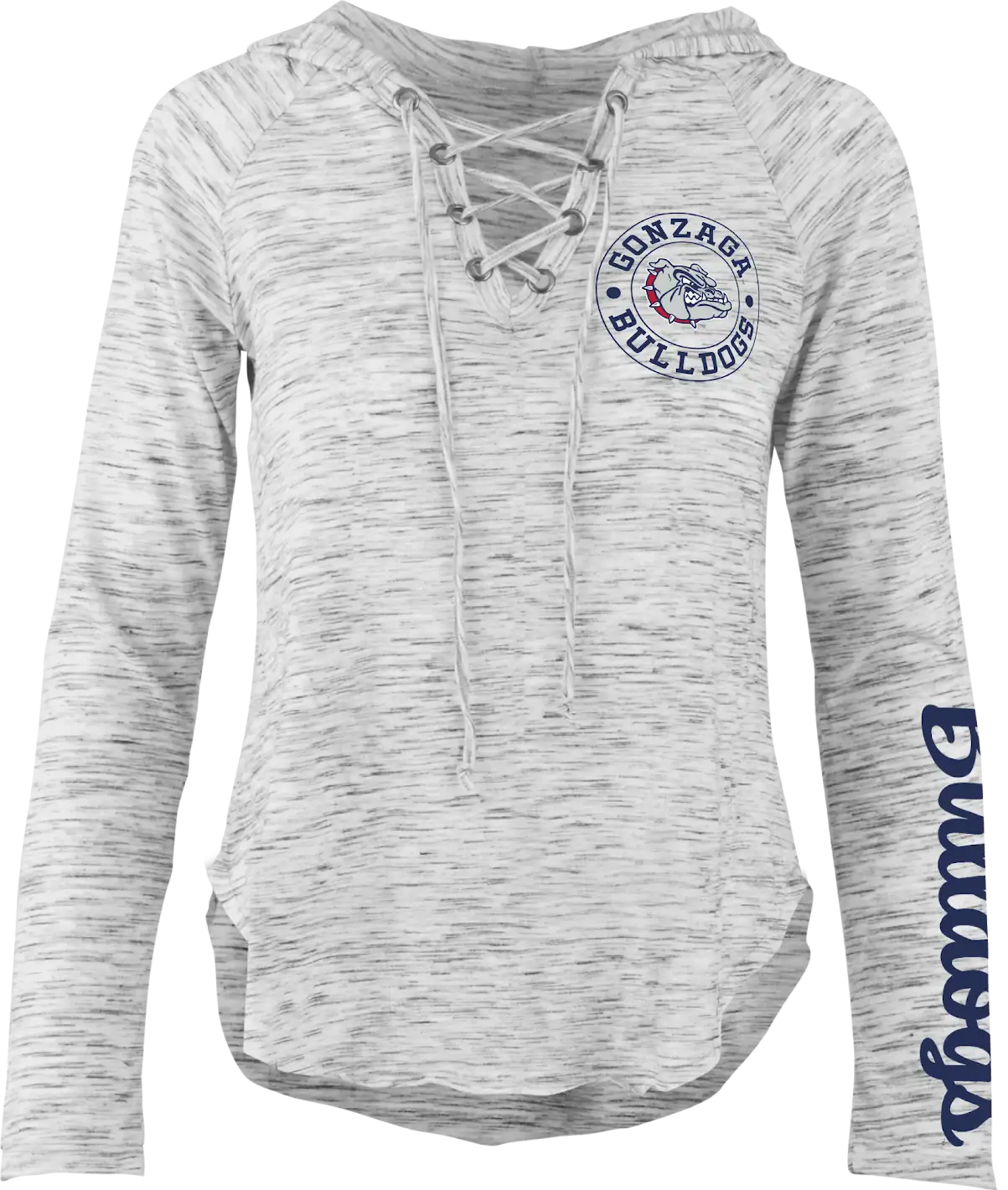 Pressbox Gonzaga Long Sleeve Lace-Neck Hoodie Hoodie Sweatshirt Pullover