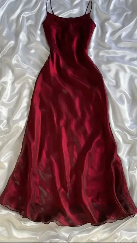 Wine Red Spaghetti Straps Sheath Long Evening Party Dress MD7429 Tunics Chinos classic Wine Red Spaghetti Straps Sheath Long Evening Party Dress MD7429 Tunics Chinos classic