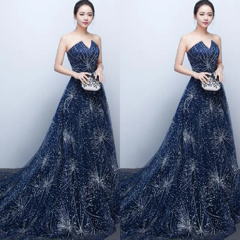 Luxury Sleeveless A-line Sequins Sweep Elegant Train Prom Dress,Evening Party Dress,PDY0370 Tunics Denim casual Luxury Sleeveless A-line Sequins Sweep Elegant Train Prom Dress,Evening Party Dress,PDY0370 Tunics Denim casual