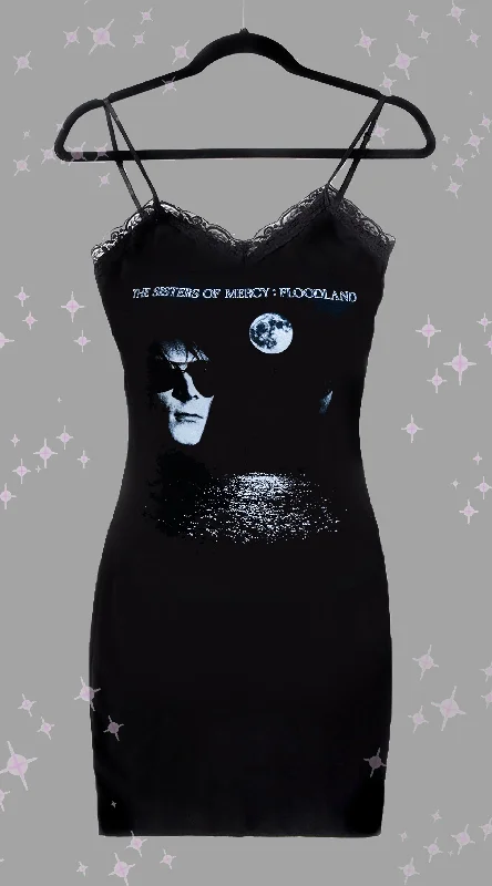 The Sisters of Mercy Lace Strap Dress Tunics Stylish elegant