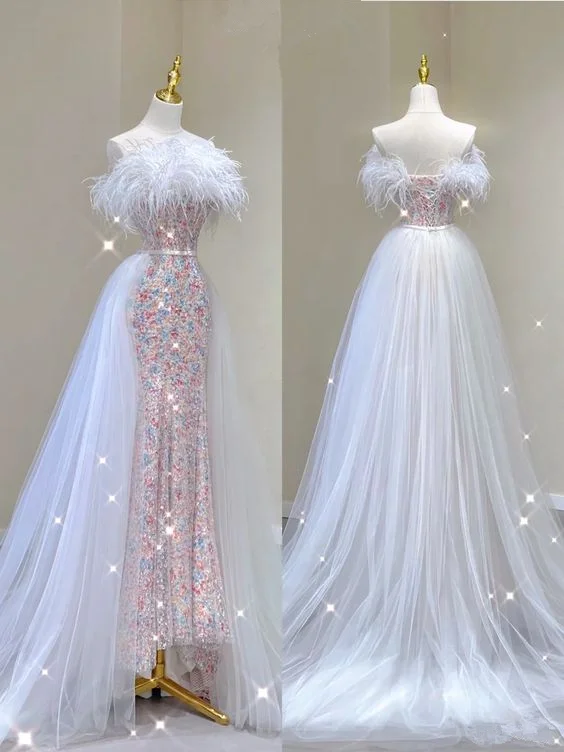 Stunning Strapless Sequins Mermaid Long Party Dress Birthday Outfits MD7491 Tunics Sale discount