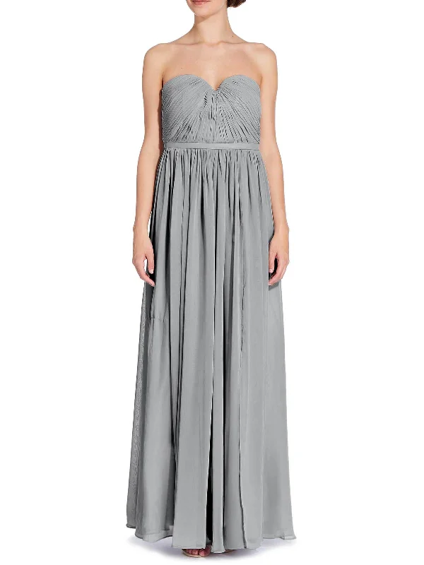 Hailey Womens Pleated Prom Evening Dress Tunics Denim casual