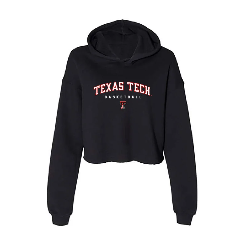 Texas Tech - NCAA Women's Basketball : Jada Wynn - Women's Crop Fleece Hoodie Hoodie with Hem Embroidery Detailed Premium
