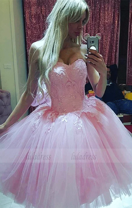 Beaded Homecoming Dress,Tulle Prom Dresses,Sexy Party Dresses for Teens Tunics Modern contemporary