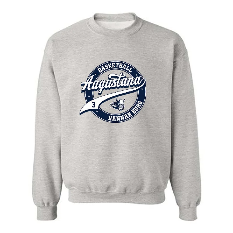 AU - NCAA Women's Basketball : Hannah Burg - Classic Fashion Shersey Crewneck Sweatshirt Hoodie with Hem Applique Textured Unique
