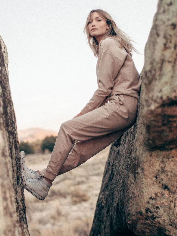 Esther Lounge Pants (Almond) Comfortable Cargo Pants