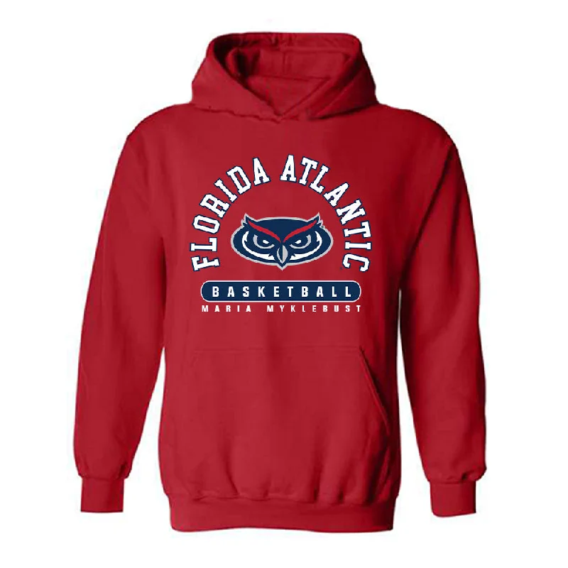 FAU - NCAA Women's Basketball : Maria Myklebust - Classic Fashion Shersey Hooded Sweatshirt Hoodie with Ribbed Hem Stretchable Secure
