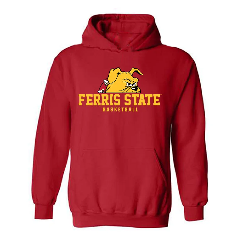 Ferris State - NCAA Women's Basketball : Mara Mitchell - Classic Shersey Hooded Sweatshirt Hoodie with Elastic Waist Stretchable Comfortable