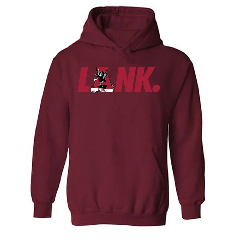 Alabama - NCAA Women's Basketball : Christabel Ezumah - LANK Generic Shersey Hooded Sweatshirt Hoodie with Hem Applique Textured Unique