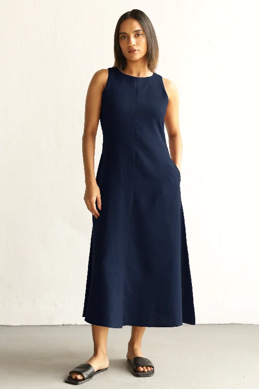 Anna Pocket Dress : Midnight Navy Tunics Stylish elegant