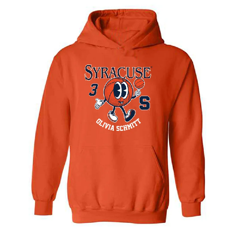 Syracuse - NCAA Women's Basketball : Olivia Schmitt - Fashion Shersey Hooded Sweatshirt Hoodie with Emblem Brand Identity