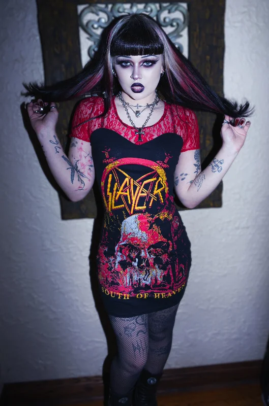 Slayer Red Lace Dress Tunics Ceremony elegant