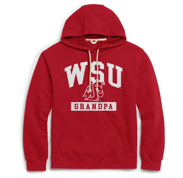 League WSU GRANDPA Crimson Hoodie Hoodie with Hem Drawcord Adjustable Customizable