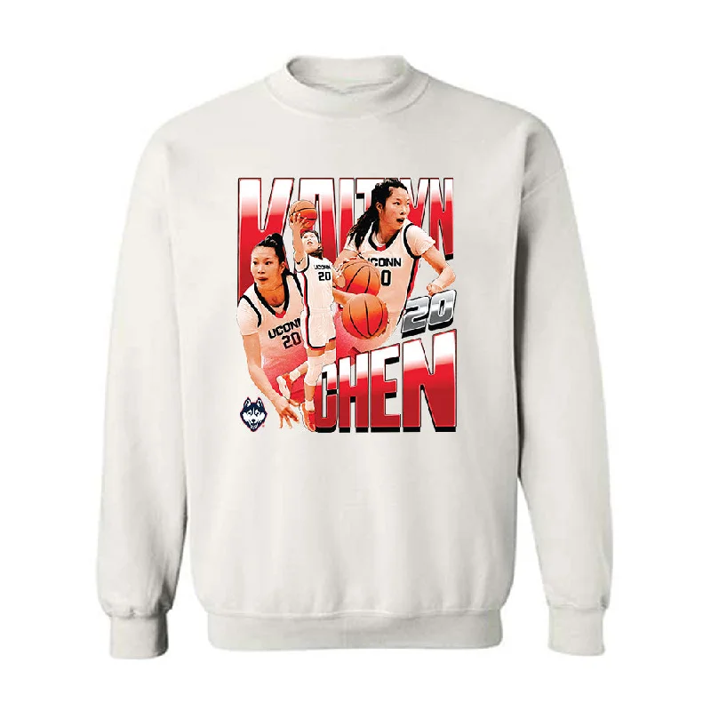 UConn - NCAA Women's Basketball : Kaitlyn Chen - Player Collage Crewneck Sweatshirt Hoodie with Oversized Fit Loose Comfortable UConn - NCAA Women's Basketball : Kaitlyn Chen - Player Collage Crewneck Sweatshirt Hoodie with Oversized Fit Loose Comfortable