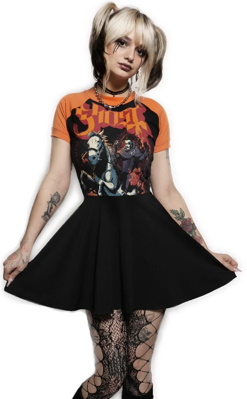 Ghost (Orange Sleeves) Baby Doll Dress empire Waist empire