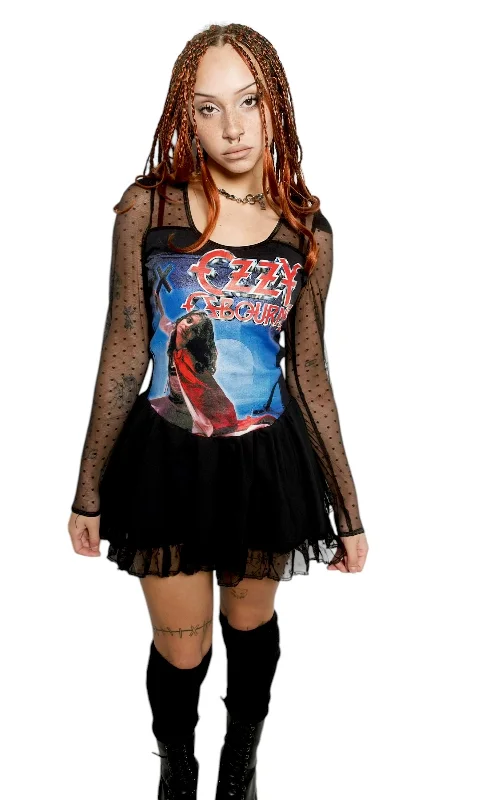 Ozzy Osbourne Ballerina Dress Tunics Distressed trendy